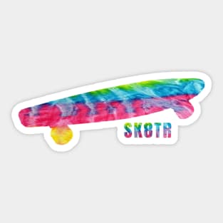 Tie Dye Skateboard Gifts For Girls Boys Teens Boarders Sticker